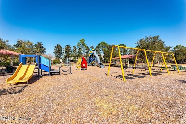 view of jungle gym