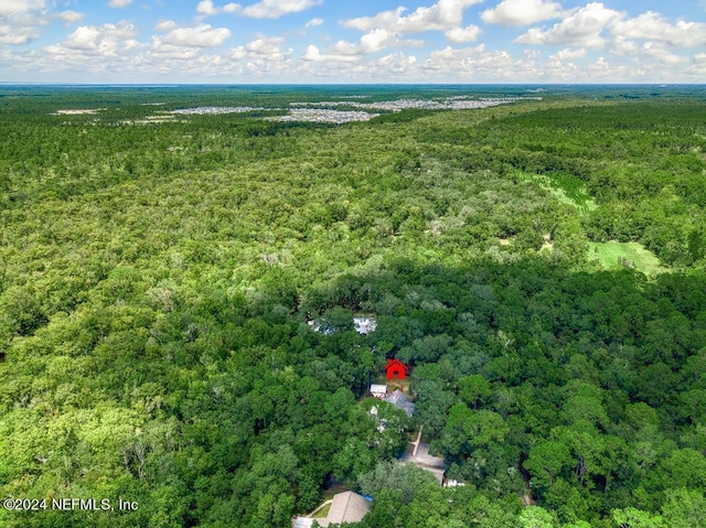 aerial view with a forest view