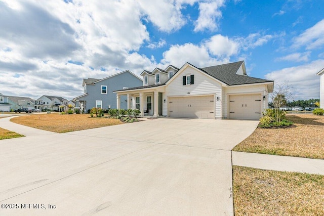 view of front of home with a front yard