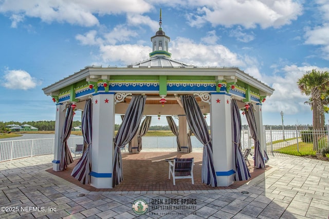 view of play area with a gazebo