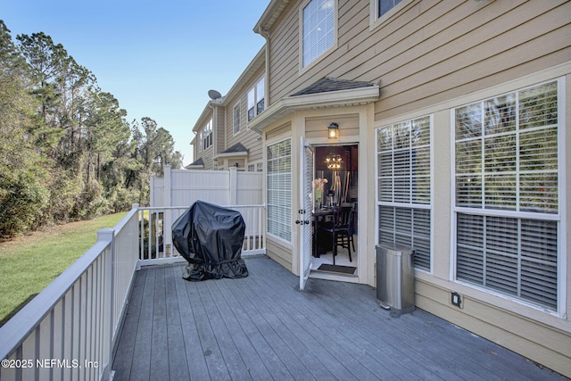 view of wooden deck