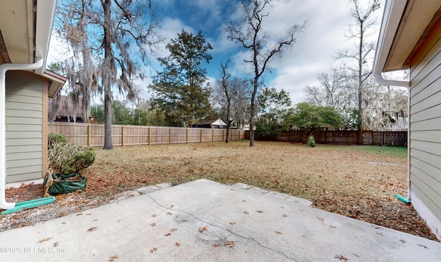 view of yard with a patio