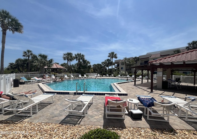 4250 A1A S Unit L16, Saint Augustine, FL 32080 - pool featuring a patio and fence