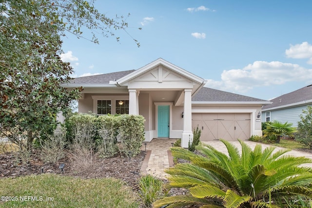 view of front of house featuring a garage