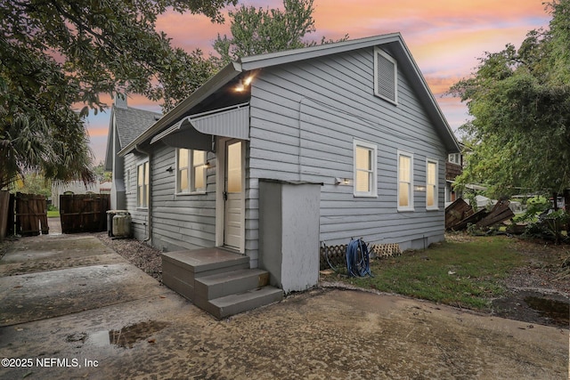 exterior space with a patio