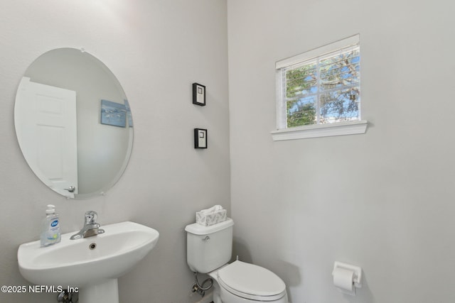 bathroom with sink and toilet