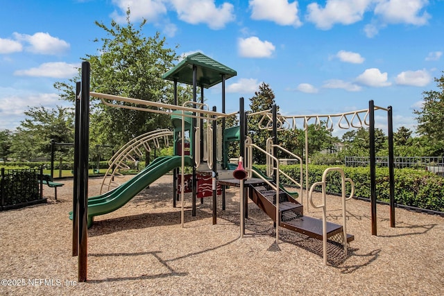 view of jungle gym