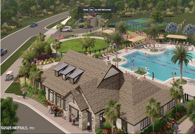 348 Salazar St, Saint Augustine, FL 32095 - aerial view of a pool area