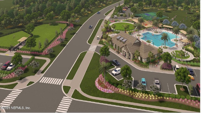 348 Salazar St, Saint Augustine, FL 32095 - drone / aerial view of a pool area