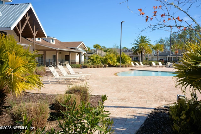 view of pool with a patio