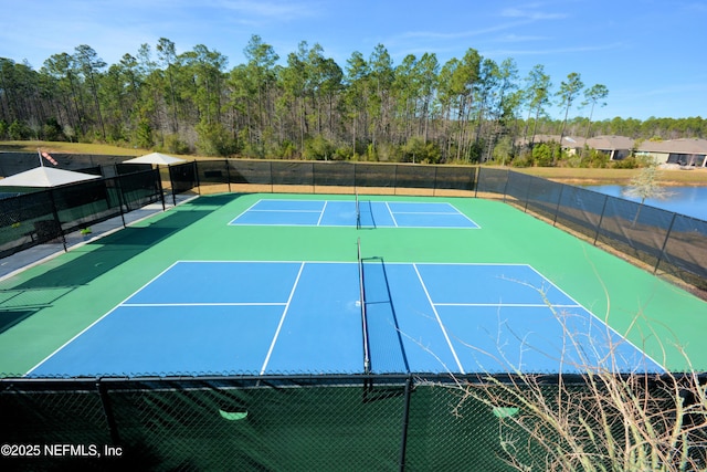 view of tennis court featuring basketball court