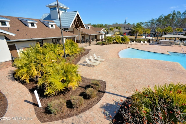 view of pool with a patio area