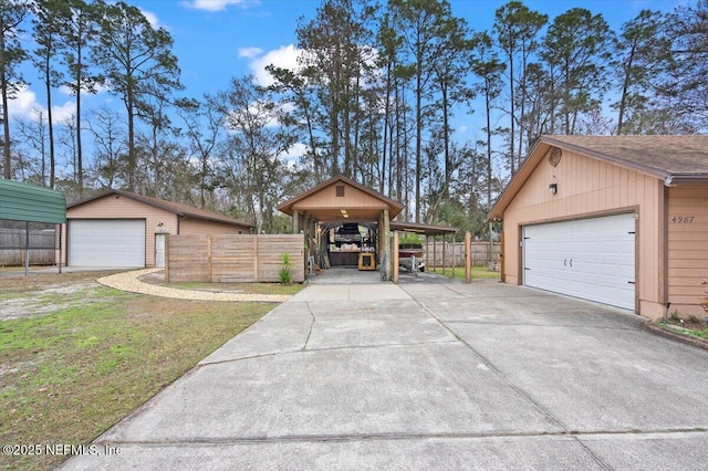 exterior space featuring a lawn and a carport