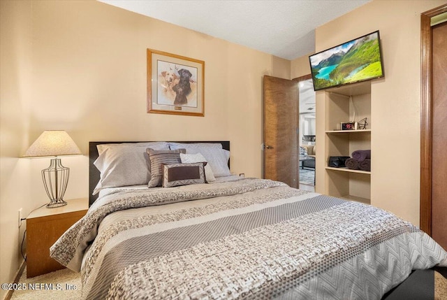 bedroom featuring a textured ceiling