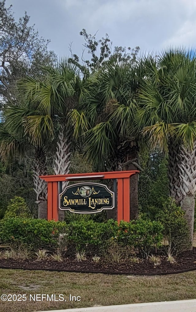 view of community sign