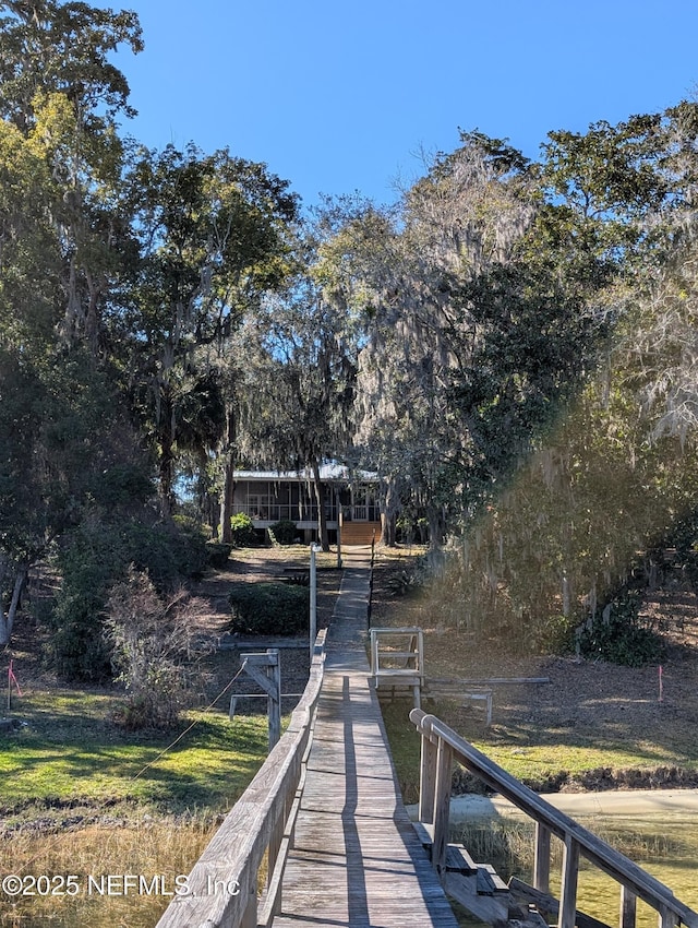 view of dock