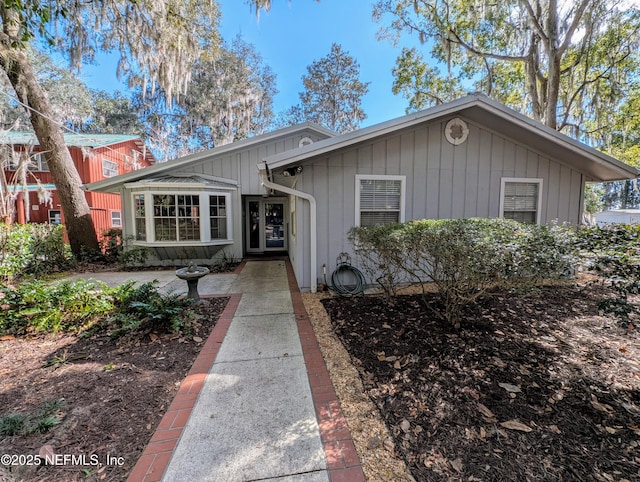 view of front of house featuring board and batten siding