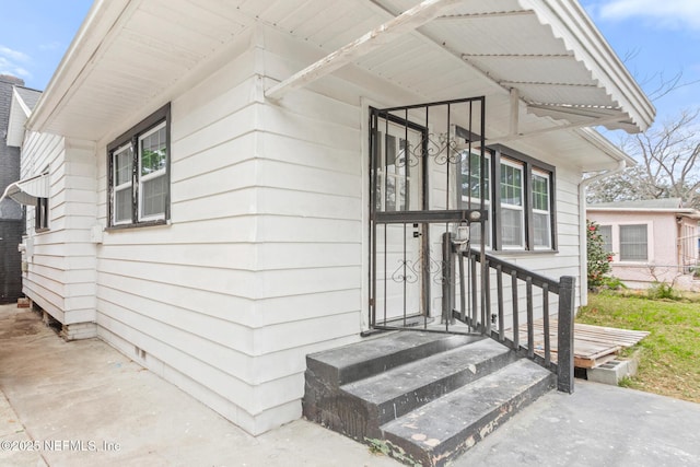 view of doorway to property