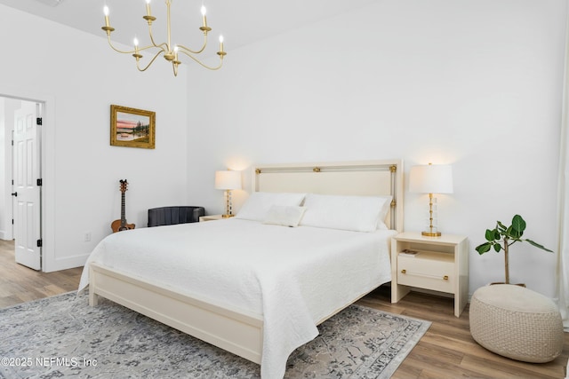 bedroom featuring hardwood / wood-style flooring