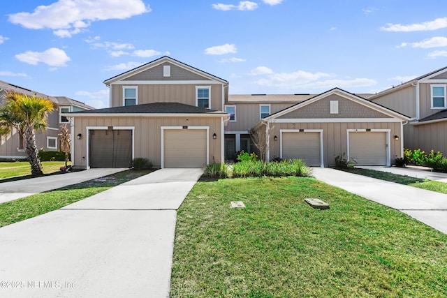 view of front facade with a front yard