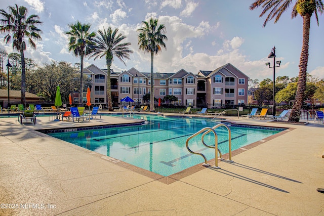 view of pool featuring a patio area