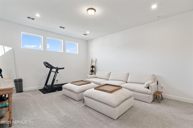 view of carpeted living room