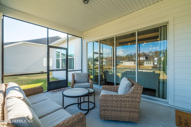 view of sunroom / solarium