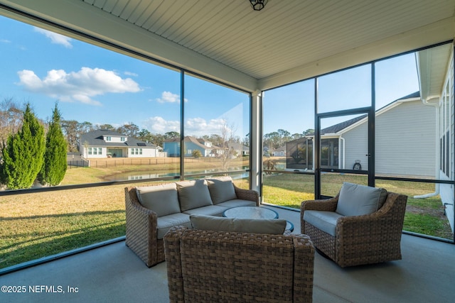 sunroom / solarium featuring a healthy amount of sunlight