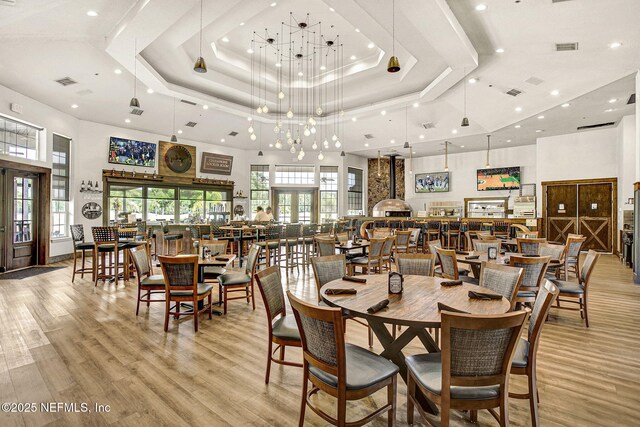 3005 Blackfoot Ct, Saint Johns, FL 32259 - dining room featuring recessed lighting and a towering ceiling