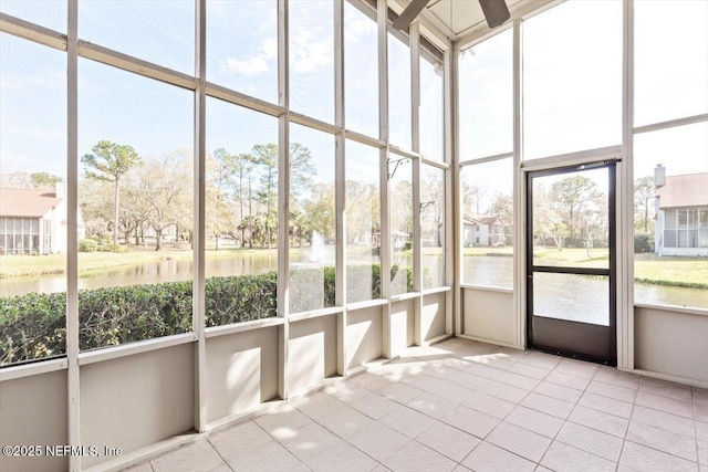 1706 Wood Hill Pl Unit 1706, Jacksonville, FL 32256 - unfurnished sunroom with a wealth of natural light and a water view