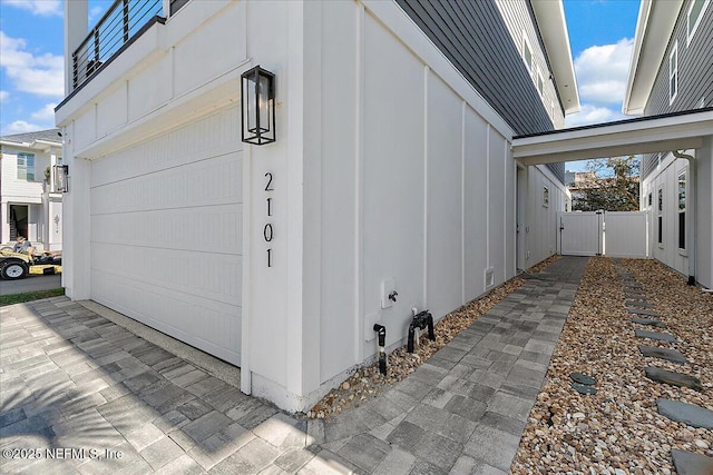 garage featuring a gate