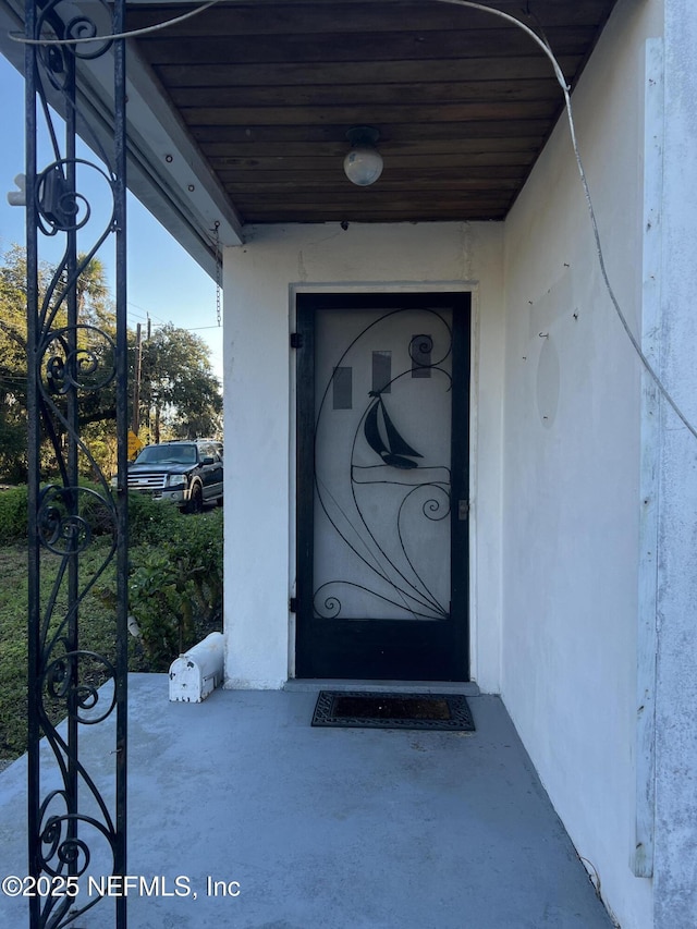 view of doorway to property