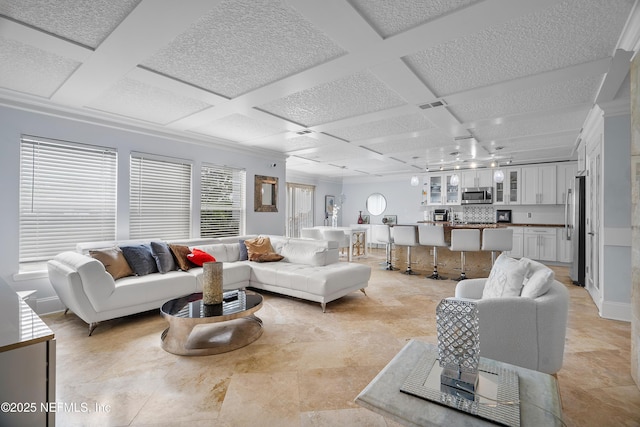 1387 Dunns Lake Dr, Jacksonville, FL 32218 - living room featuring coffered ceiling
