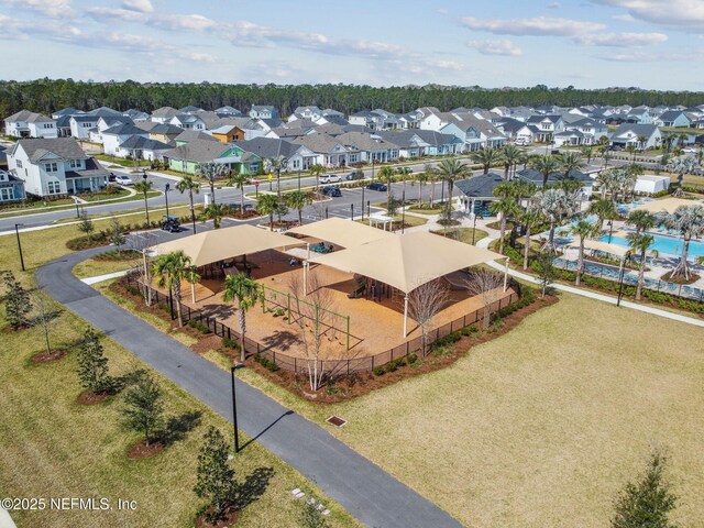 bird's eye view featuring a residential view