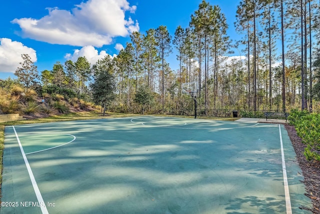 view of sport court with community basketball court