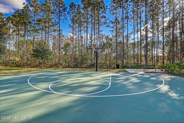 view of basketball court with community basketball court