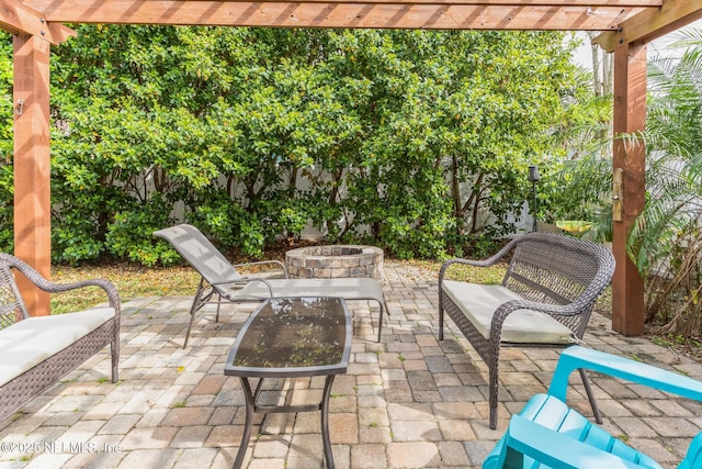 1045 17th St N, Jacksonville Beach, FL 32250 - view of patio / terrace featuring a pergola