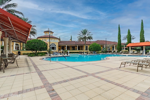 view of pool with a patio area