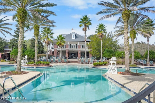 view of pool with a patio