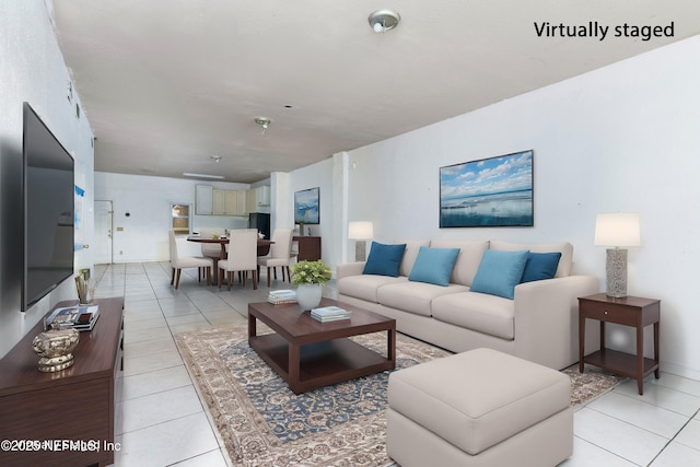 1360 Hart St, Jacksonville, FL 32209 - living room with light tile patterned flooring