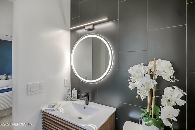 bathroom with vanity