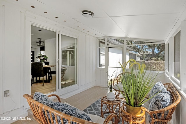 view of sunroom