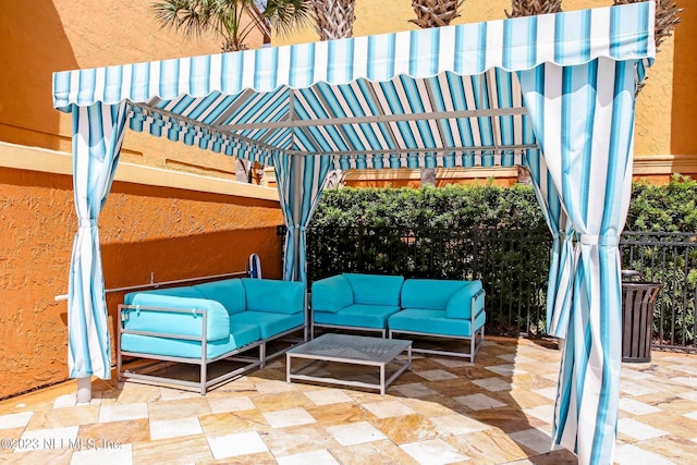 view of patio with an outdoor hangout area