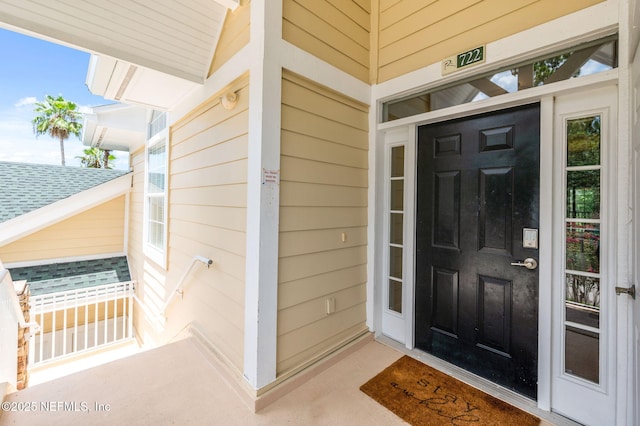 view of doorway to property