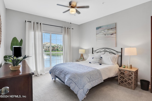 10961 Burnt Mill Rd Unit 425, Jacksonville, FL 32256 - carpeted bedroom with ceiling fan