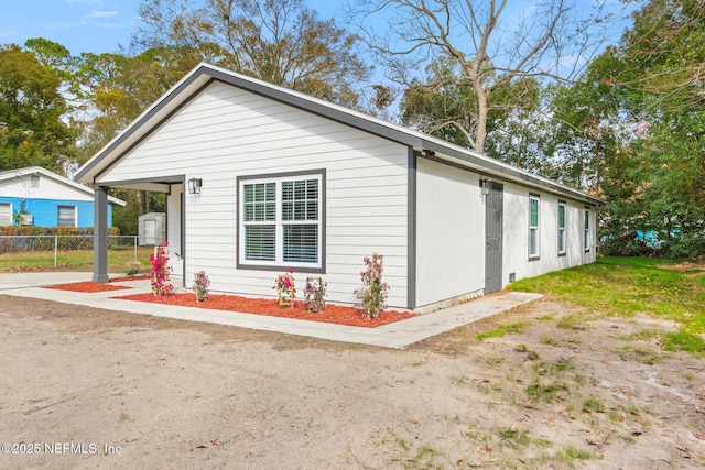 exterior space featuring fence