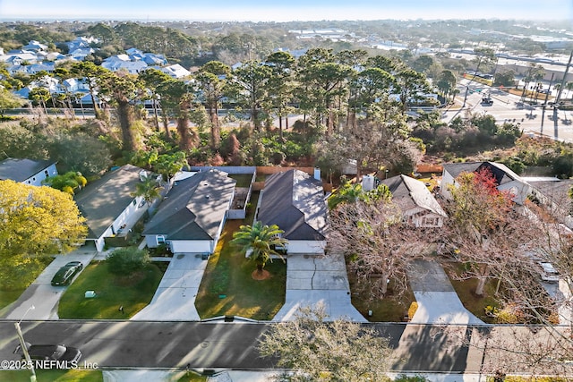 aerial view featuring a residential view