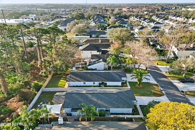 bird's eye view featuring a residential view