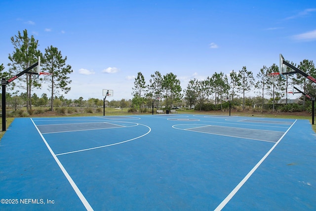 view of basketball court