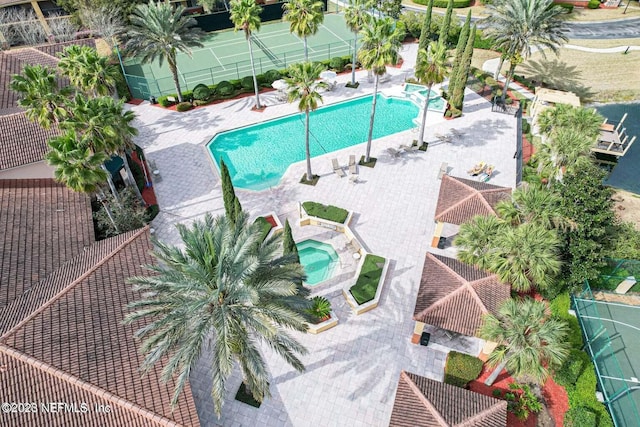 birds eye view of property